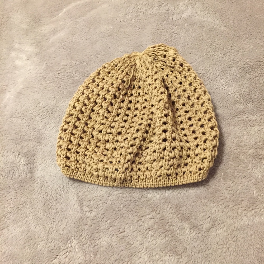 Beige Tan Handmade Beanie